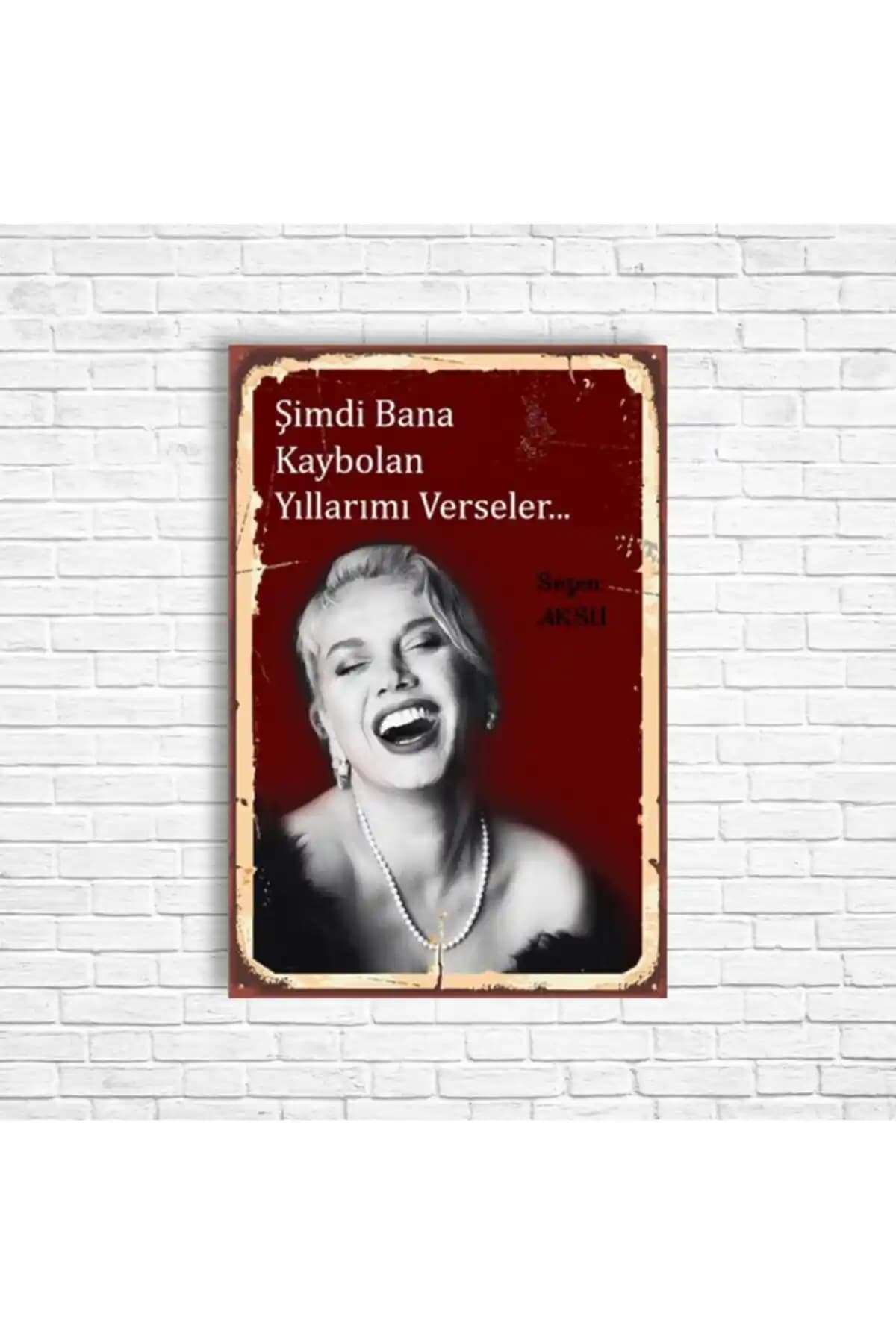 Sezen Aksu Retro Ahşap Posterleri: Nostaljik ve Şık Dekorasyon Parçası