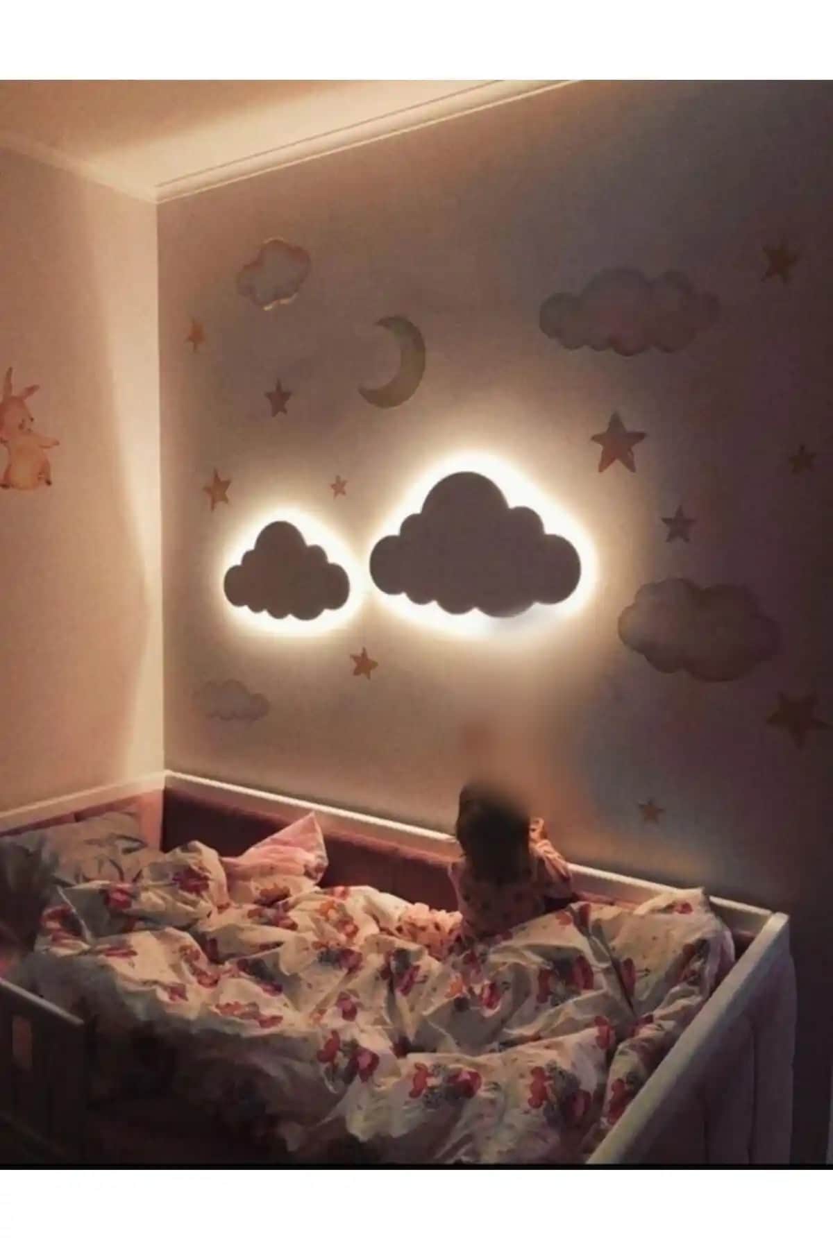 Windly Concept 2’li Bulut Gece Lambası Çocuk ve Bebek Odası Dekorasyonu İçin