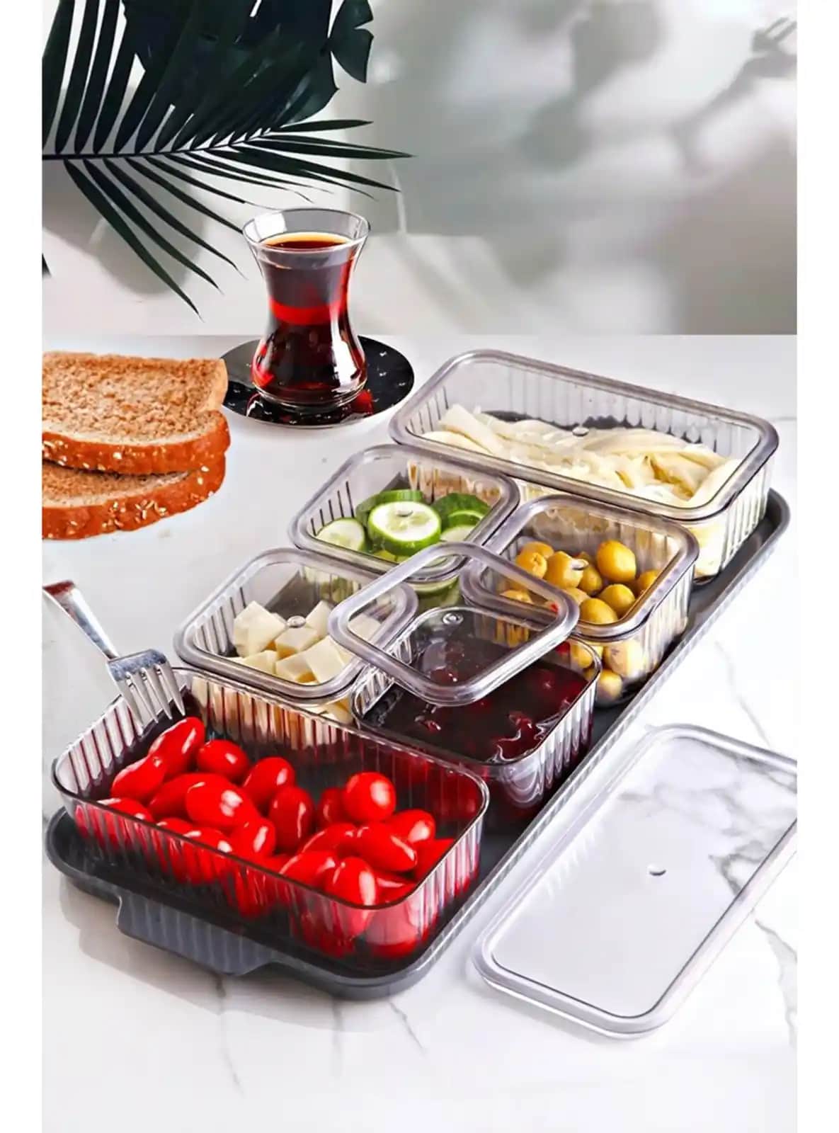 6'lı Kapaklı Tepsili Kahvaltılık Setler ile Sofralarınıza Şıklık Katın