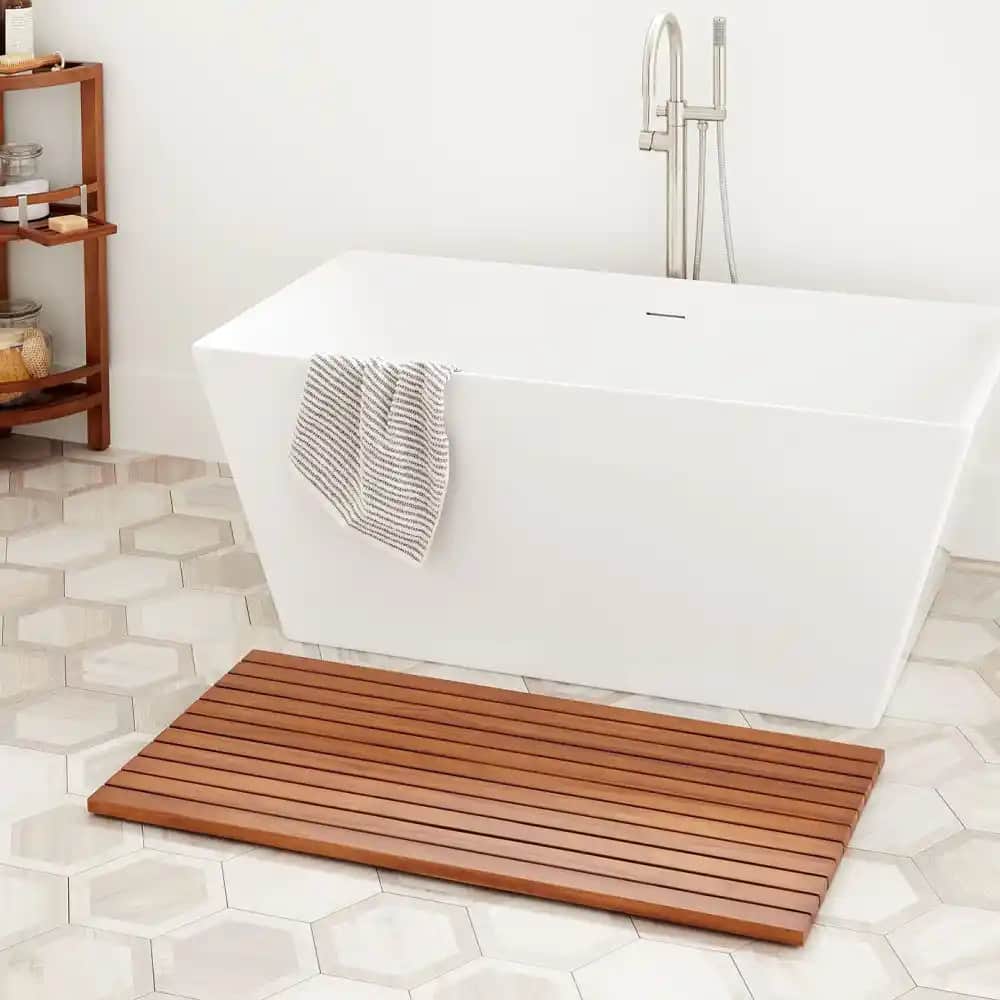 Ahşap Duş Paspası Seçenekleri ve Banyo Dekorasyonunda Doğal Şıklık