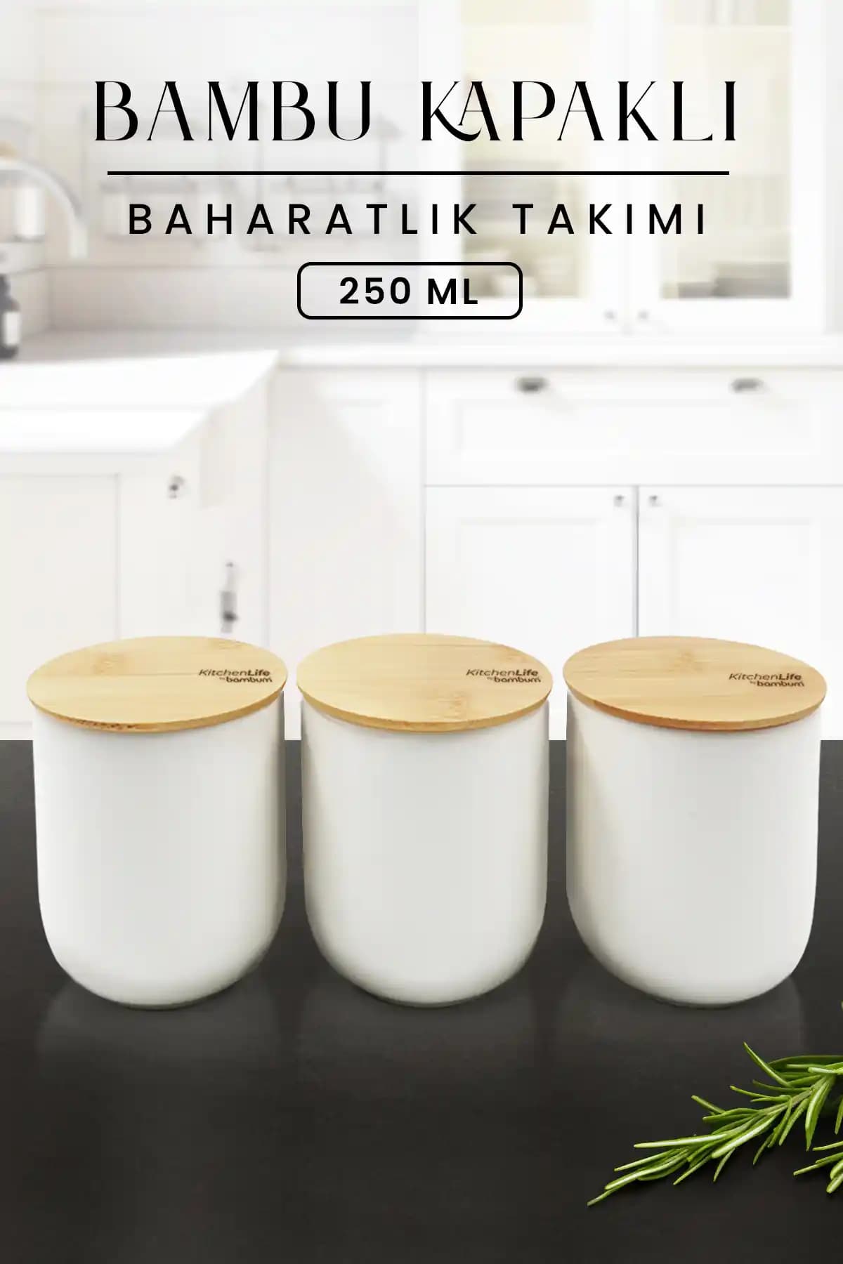 Bambu Kapaklı Porselen Kavanozlar: Doğal ve Şık Mutfak Saklama Çözümleri