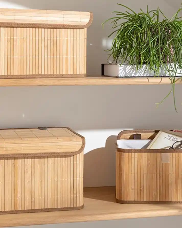 Bambu Saklama Kutuları ile Ev Dekorasyonunda Doğal Şıklık ve Fonksiyonellik
