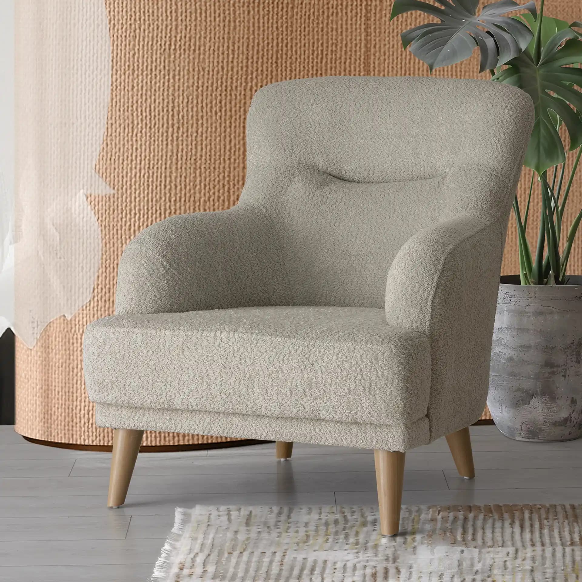 Bej Berjerler Dekorasyonda Zarafet ve Konforu Bir Arada Sunar