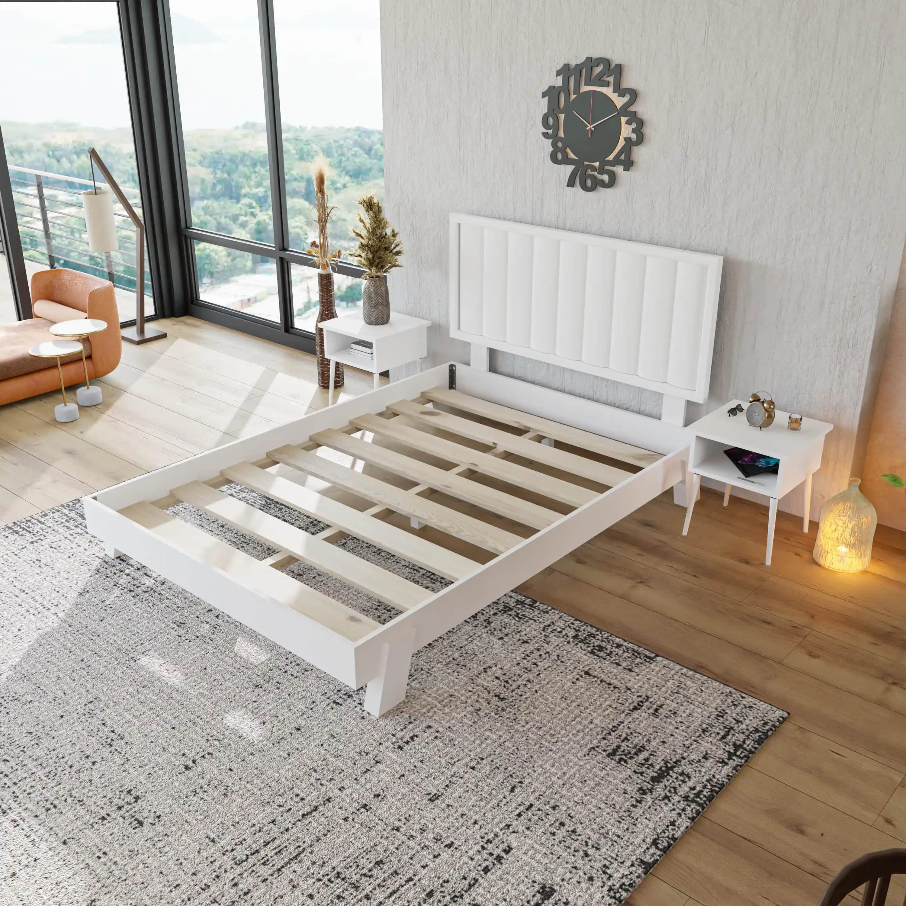 Beyaz Ahşap Karyola ile Modern ve Şık Yatak Odası Dekorasyonu İpuçları