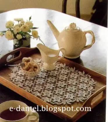 Çay Tepsi Örtüsü Örgü Modelleri ile Dekorasyonunuza Zarif Dokunuşlar