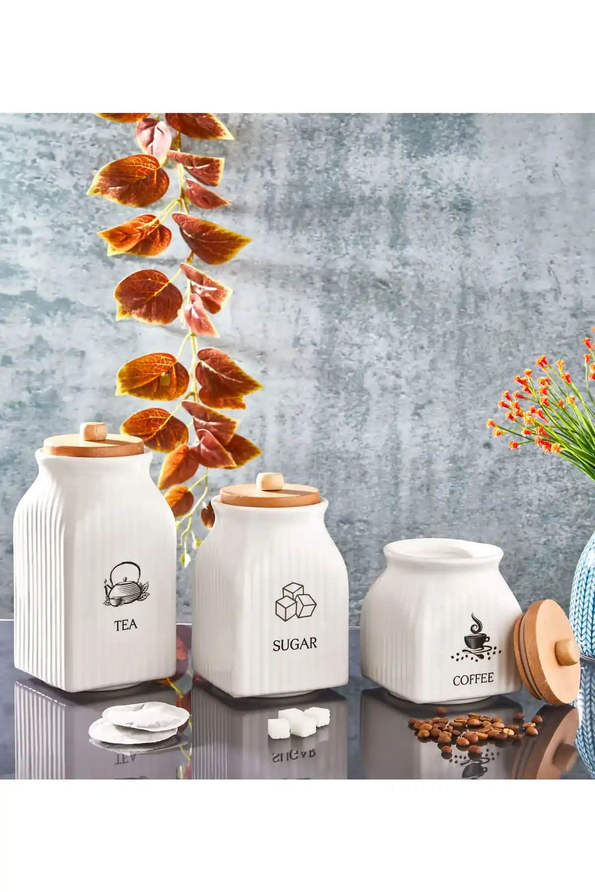 Çay, Tuz ve Şeker Kavanozları ile Mutfak Dekorasyonunda Zarafet ve İşlevsellik