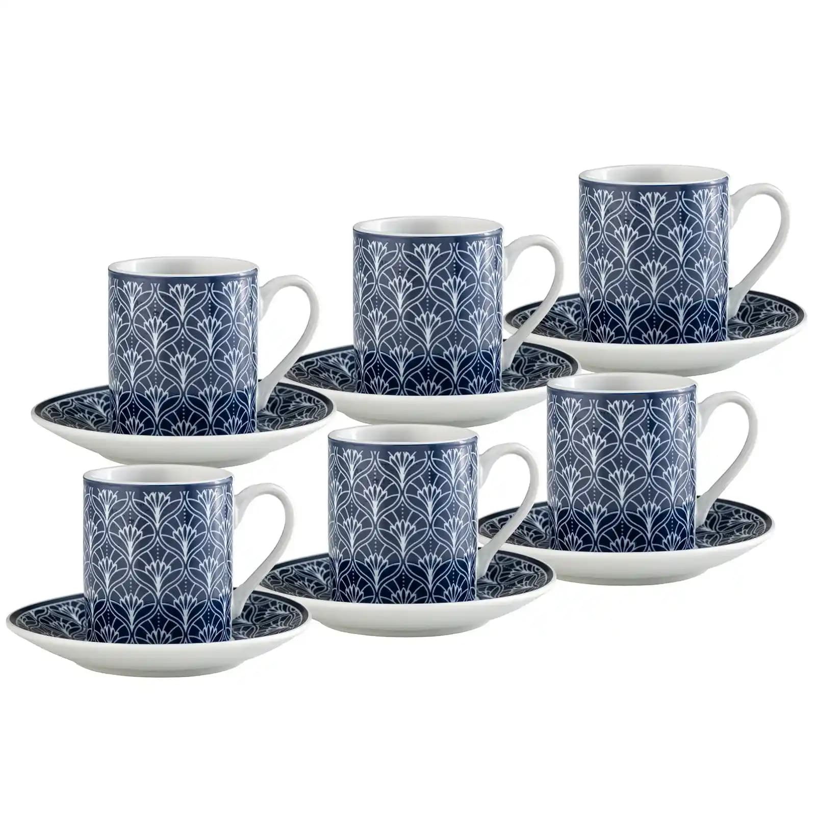 Emsan Blue Star 6 Kişilik Kahve Fincan Takımı 90 ml Modern Dekorasyon ve Dayanıklılık