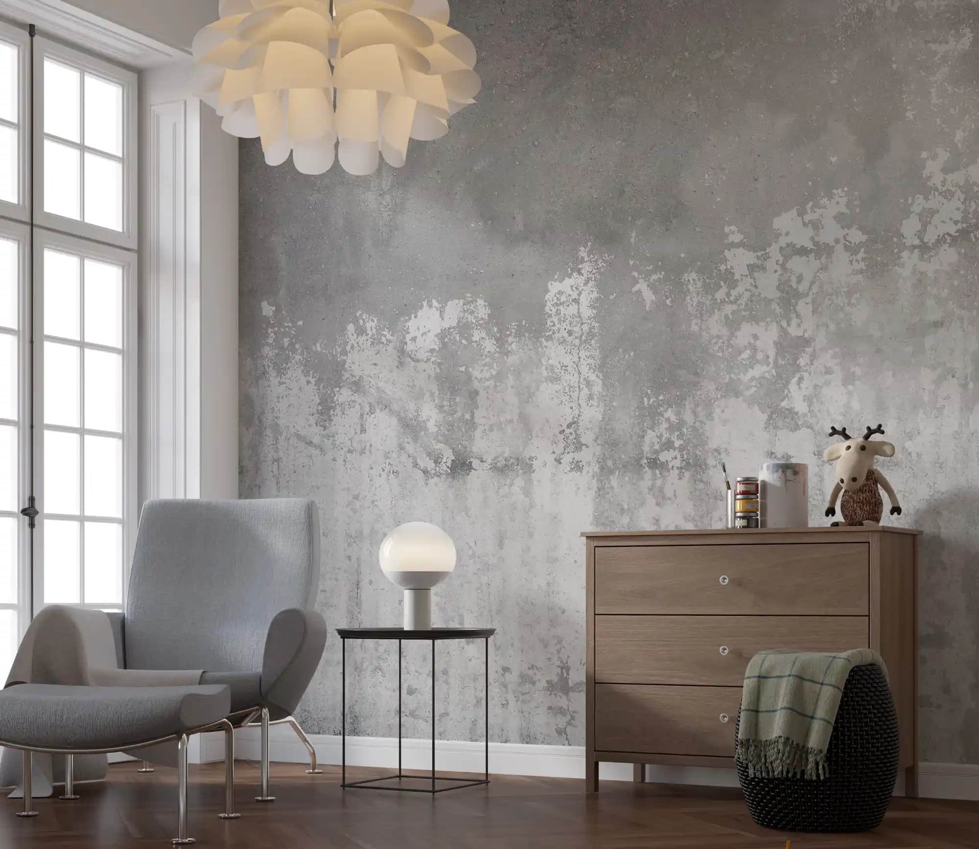 Eskitme Beton Duvar Kağıdı ile Modern ve Şık Mekânlar Yaratın