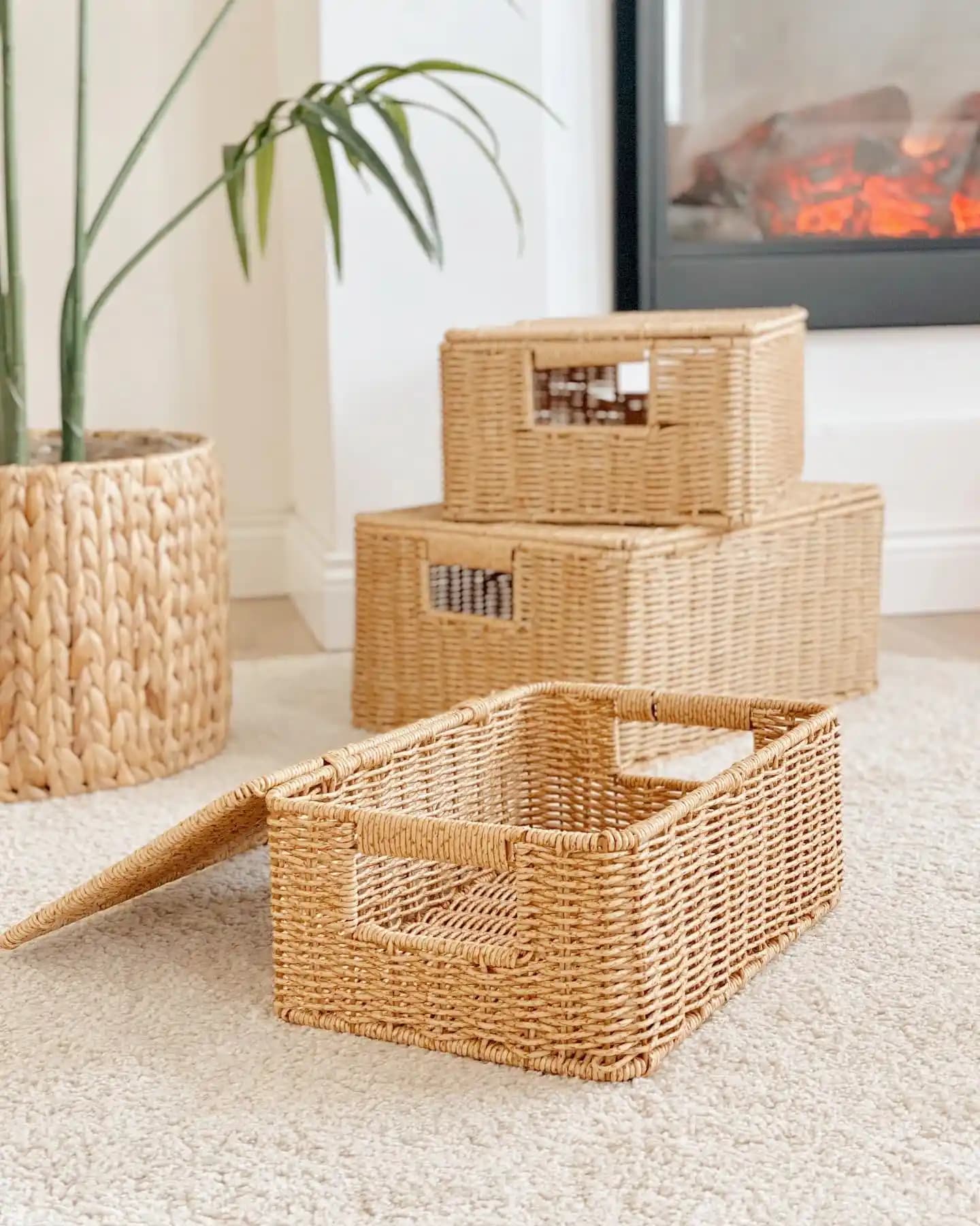 Hasır Kapaklı Sepetlerle Doğal ve Şık Dekorasyon Çözümleri