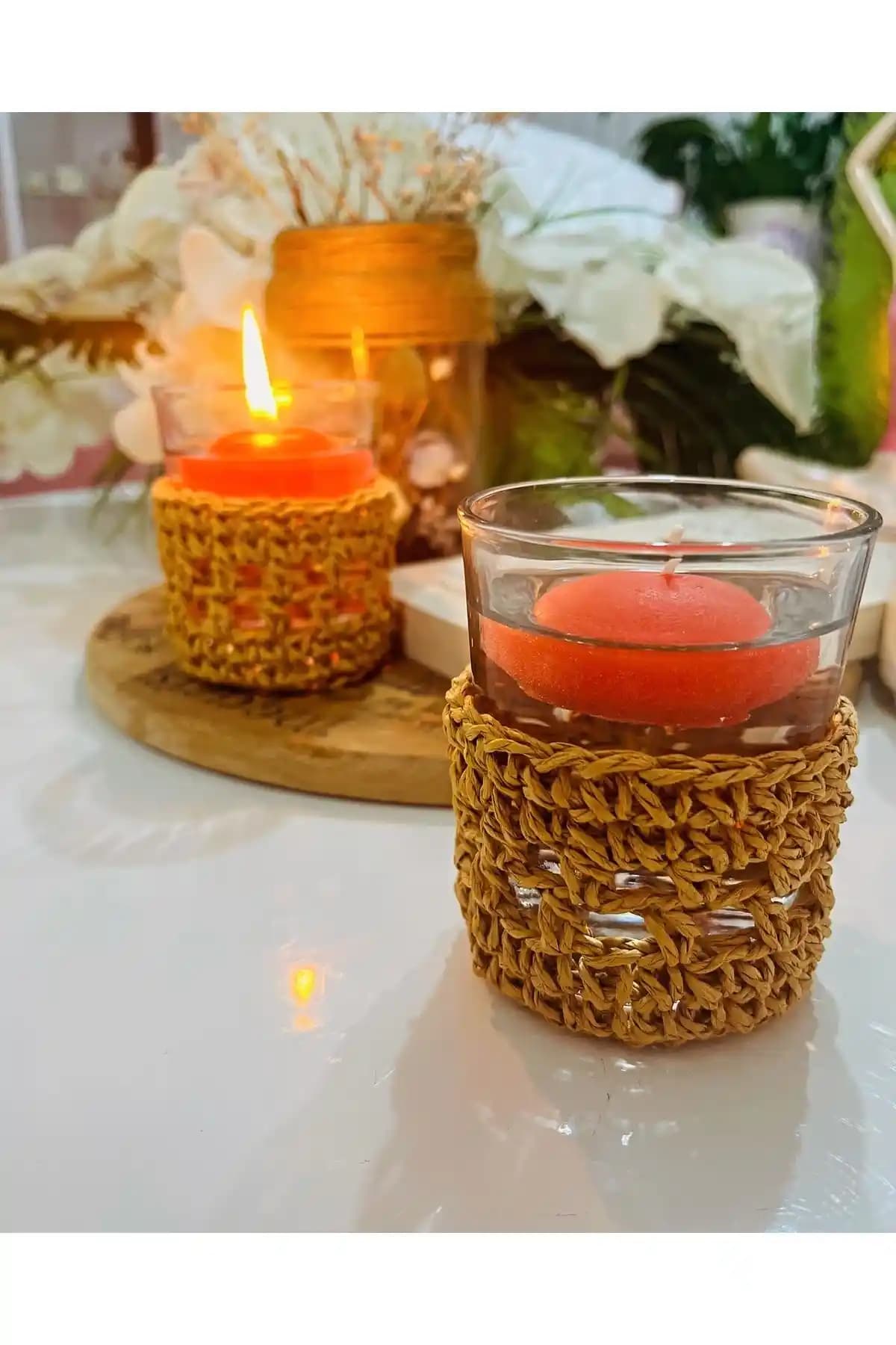 Hasır Mumluklar ile Dekorasyonunuza Doğal ve Şık Bir Dokunuş Katın