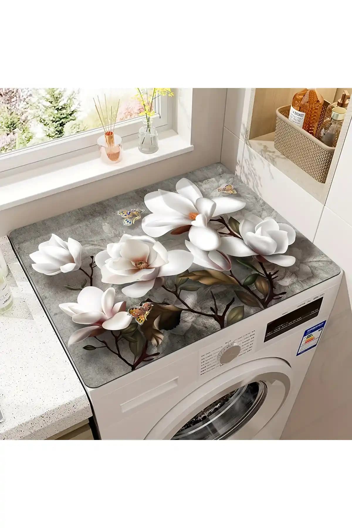 İngilizce Evlerde Çamaşır Makinesi Örtüsü: Dekorasyon ve Koruma Fırsatları