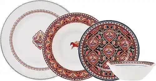 Karaca Agra 24 Parça 6 Kişilik Porselen Yemek Takımı Modern ve Dayanıklı Tasarım