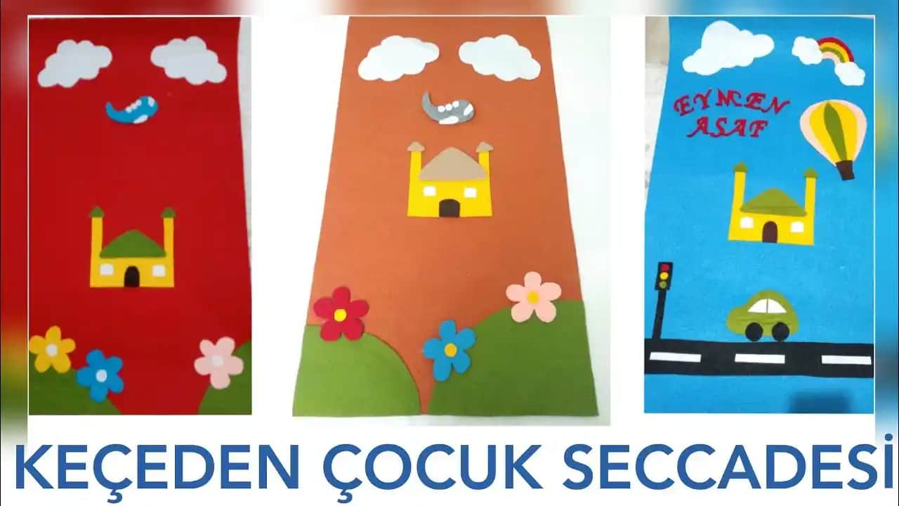 Keçeden Çocuk Seccadesi: Estetik ve Sağlıklı Dekoratif Dini Ürünler