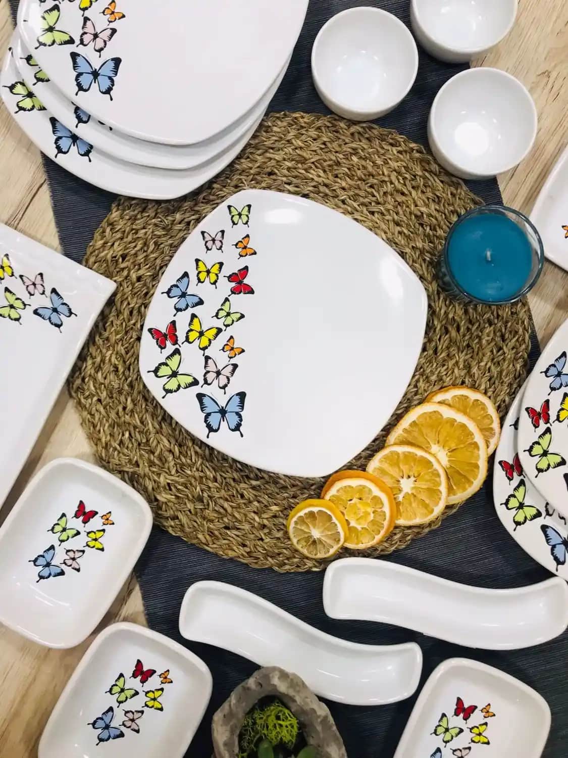 Kelebek Motifli Kahvaltı Takımlarıyla Evinize Zarafet Katın ve Şıklığı Yakalayın