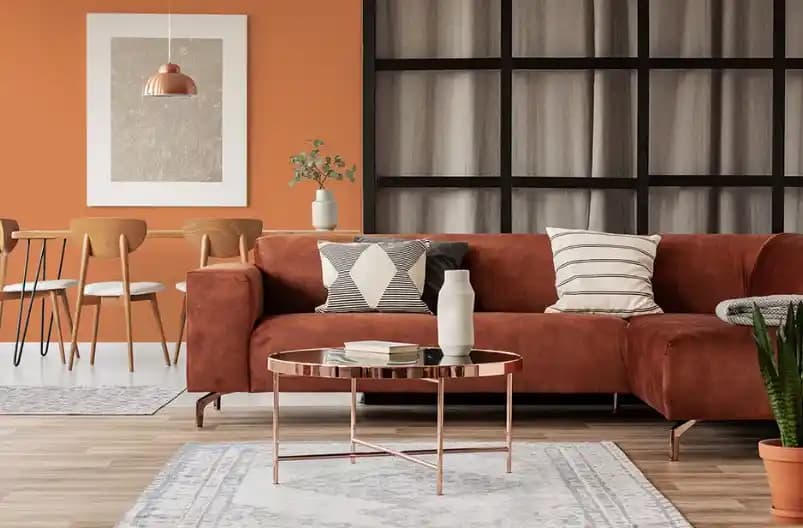 Kiremit Rengi Duvar Dekorasyonu ile Sıcak ve Şık Mekanlar Yaratma Rehberi