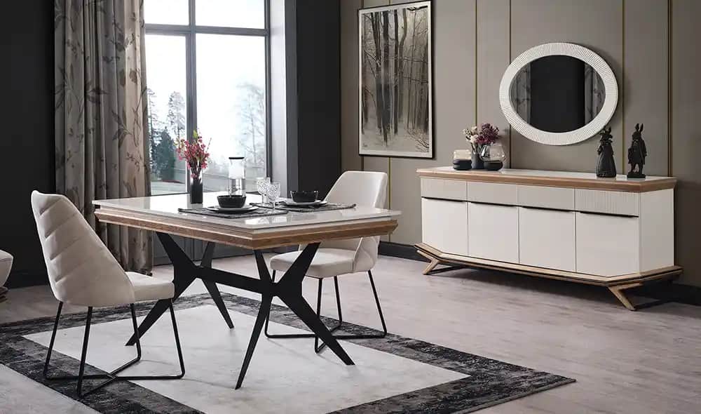 Larina Yemek Odası Koleksiyonu Modern Tasarım ve Fonksiyonellik Sunar