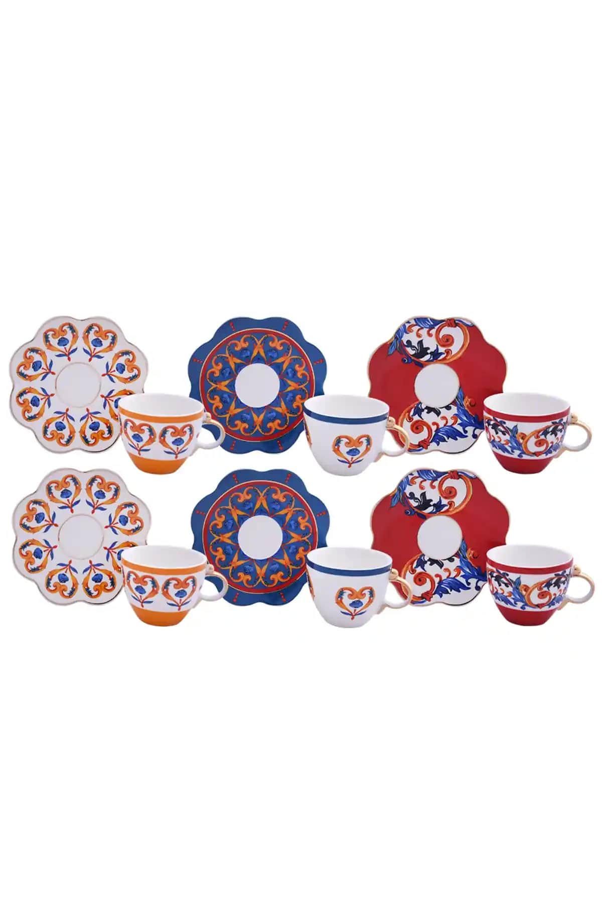 Lucky Art Ethnic 6'lı Kahve Seti ile Evinize Sıcak ve Şık Dekorasyon Dokunuşları