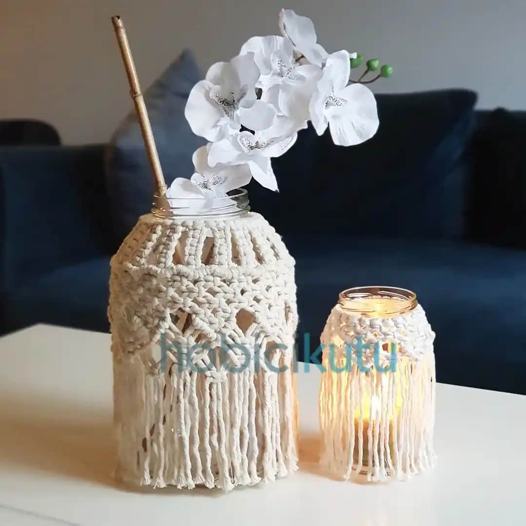 Makrome Kavanoz Dekorasyonu: Doğal ve Yenilikçi Ev Dekorasyon Trendleri