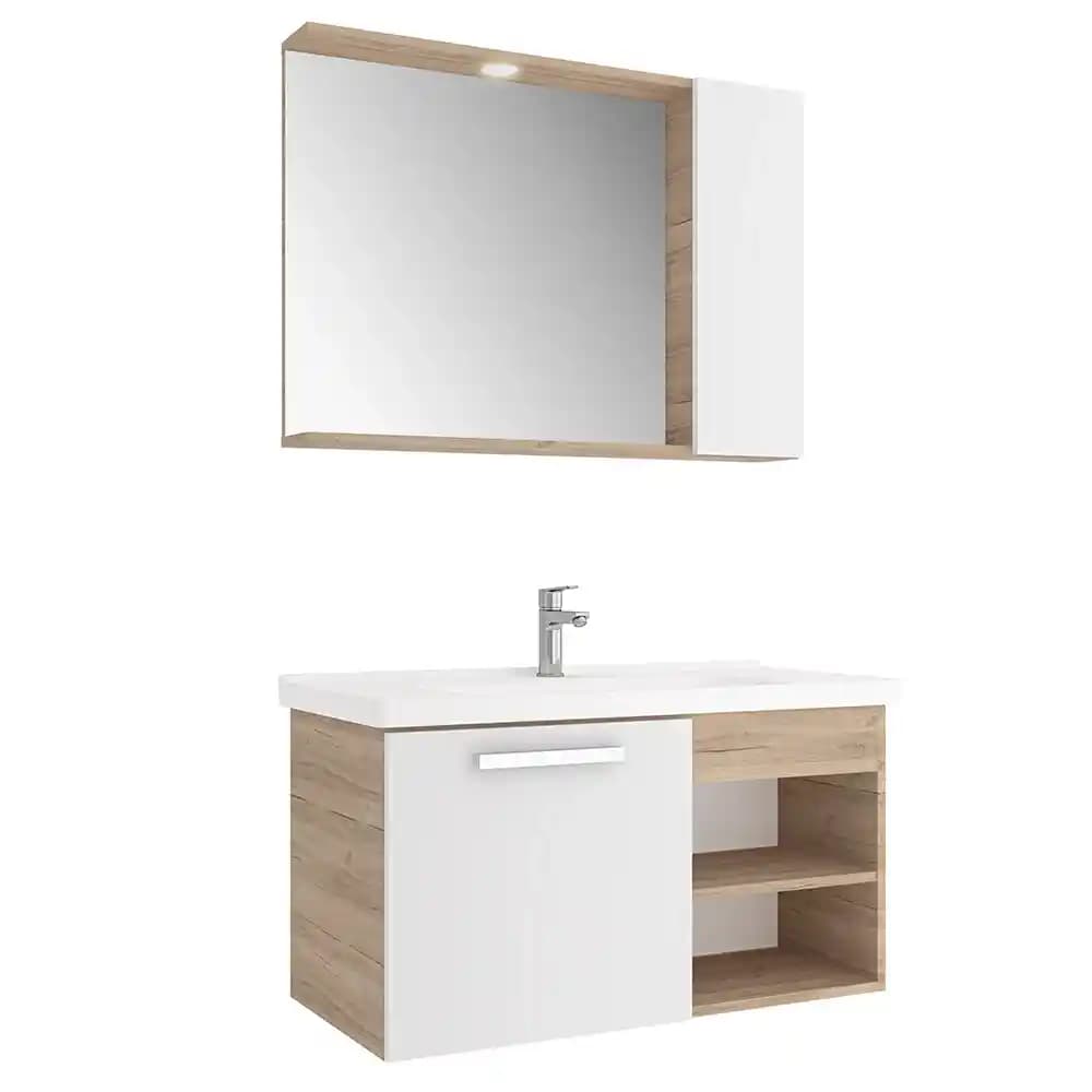 Meşe Görünümlü Banyo Dolapları: Estetik ve Dayanıklılığı Bir Arada Sunar