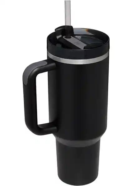 Stanley Quencher Pipetli Termos 1,18 L Siyah: Dayanıklı ve Uzun Süre Sıcak-Soğuk Tutma Özelliği