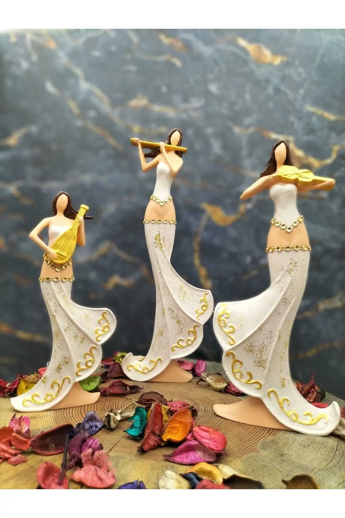 By Damla Collection Müzisyen Kızlar Üçlü Seti | Modern ve Şık Ev Dekorasyonu