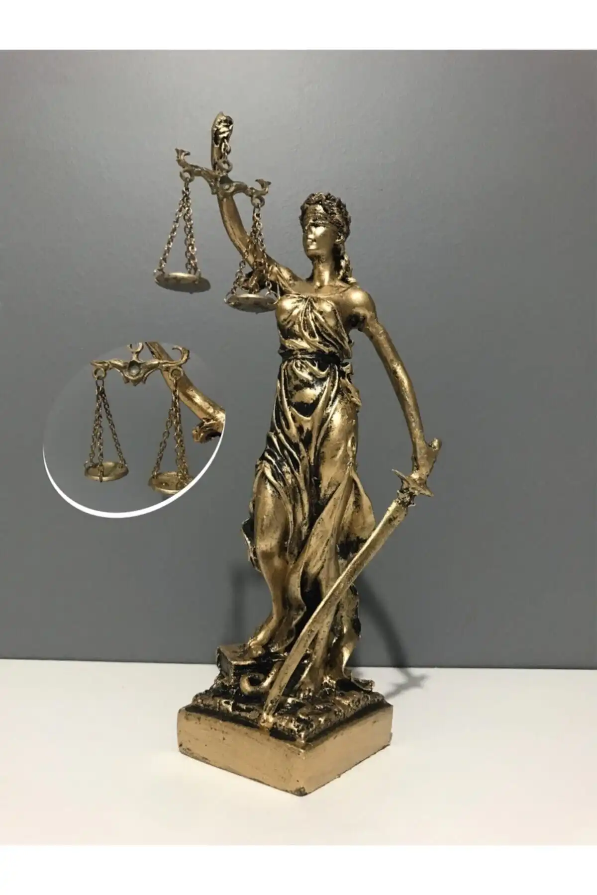 Genel Markalar Adalet Heykeli (Themis) - Estetik ve Sembolik Değer Sunan 31 Cm Heykel