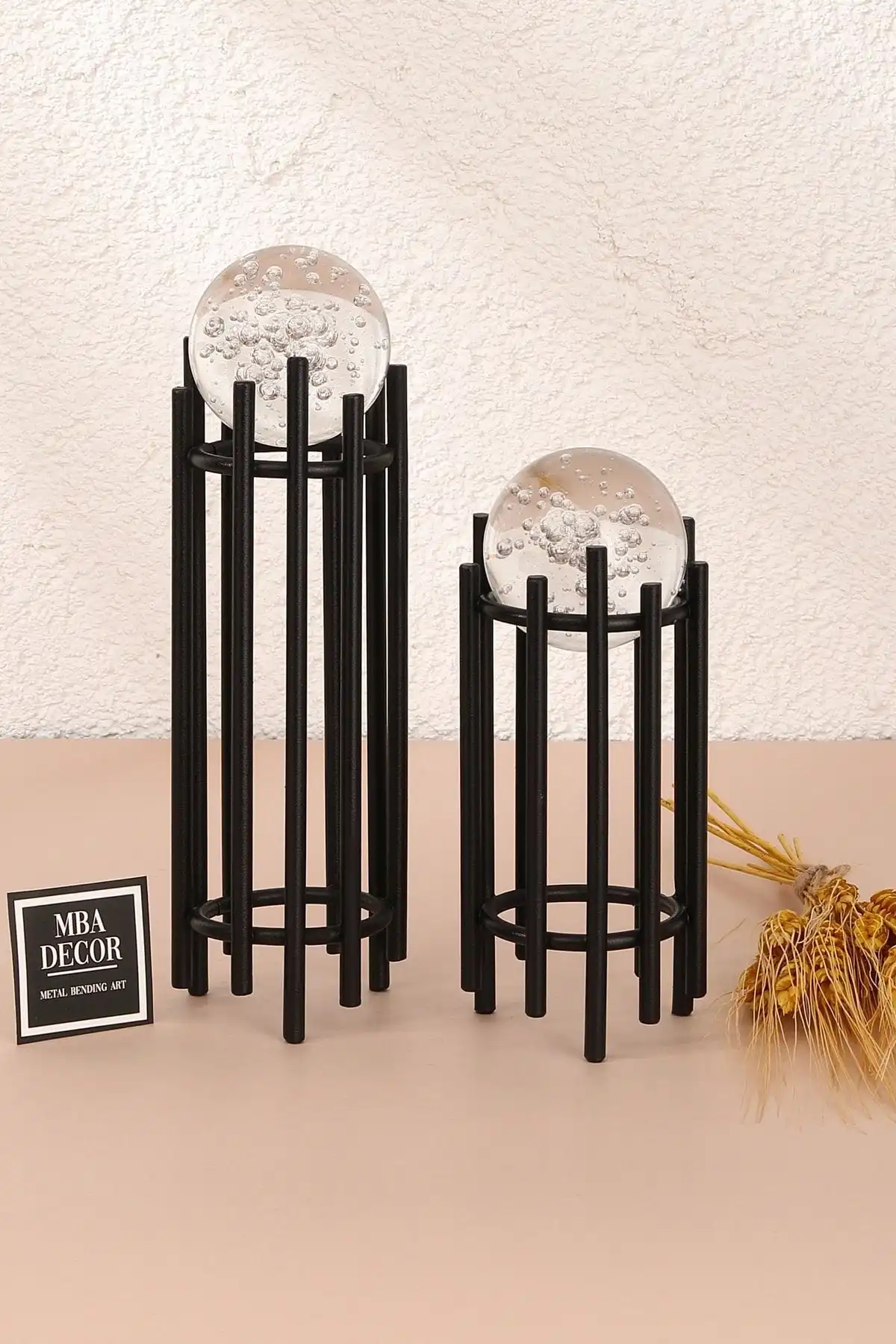 MBA Decor Metal Bending Art - Modern Siyah Dekoratif Obje