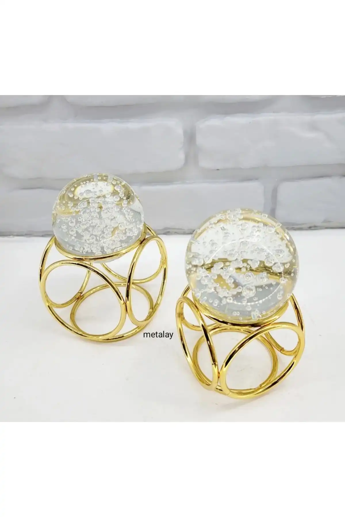 METALAY Gold Kaplama Metal Set: Modern ve Şık Dekoratif Objeler