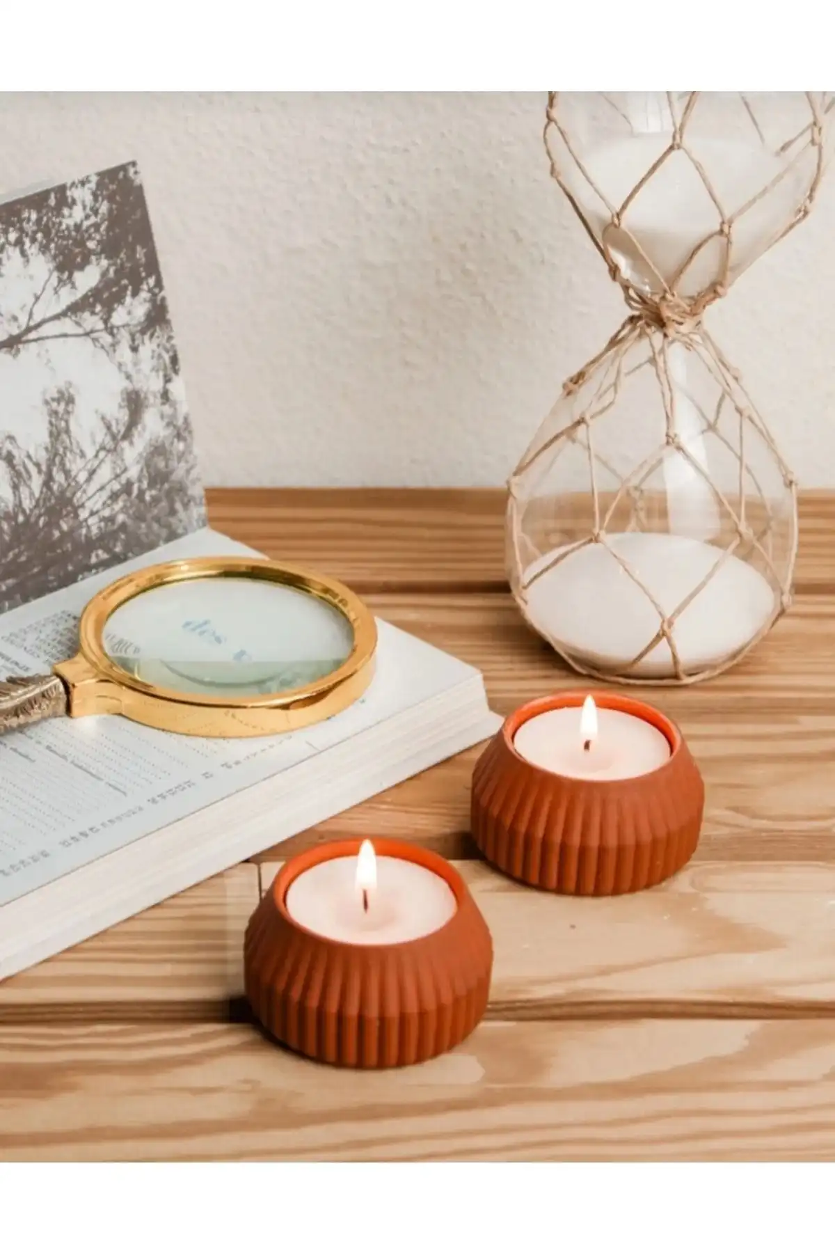ASEM 2 Li Tealight Mumluk: Modern Beton Tasarım ile Estetik Dokunuş