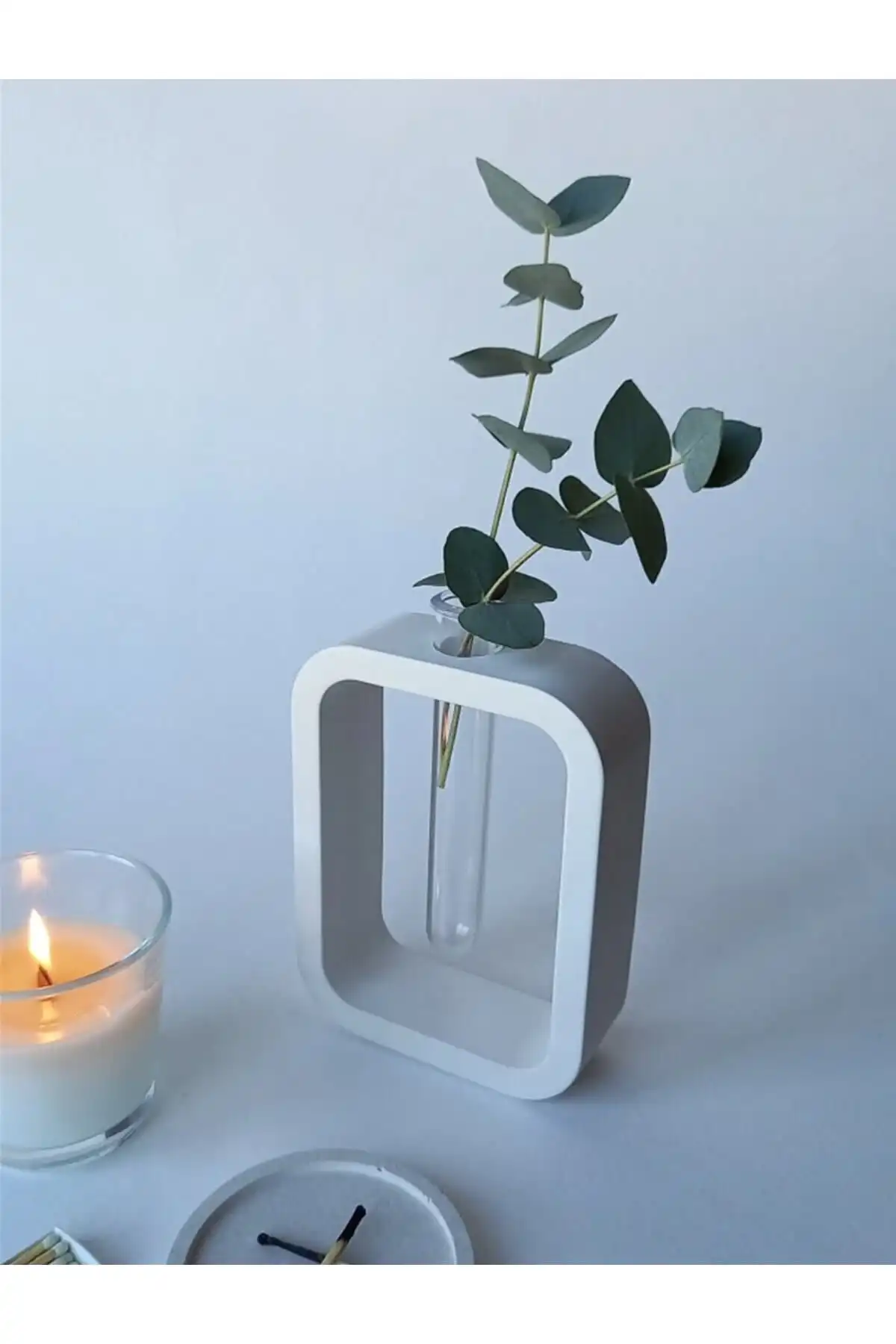 Oval Kare Saksı Vazo Borox Cam Tüplü ile Modern Bitki Yetiştirmenin Yolu