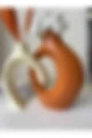 HEYKELCAN Kiremit Krem Sevgili Vazo 2’li Set ile Evinizi Şık Hale Getirin
