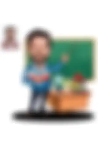 Kişiye Özel Öğretmen Karikatürlü Ahşap Biblo ile Anlamlı Hediyeler