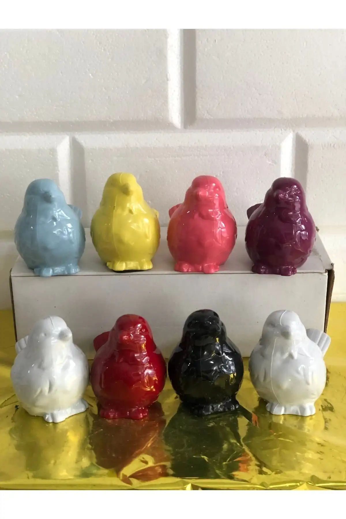 Paris Dünyası 4 Adet Küçük Plastik Renkli Kuşlar ile Evinizi Renklendirin
