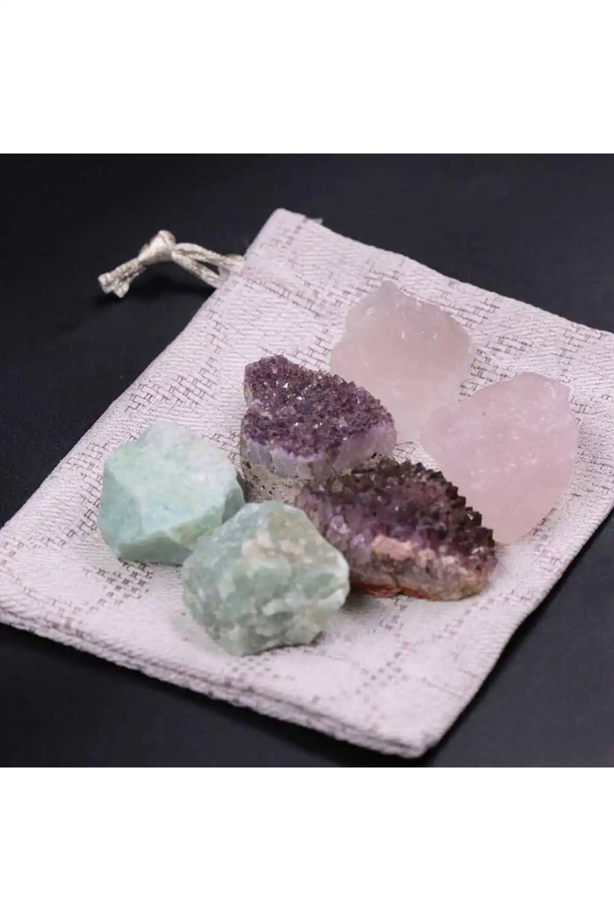 MYTAKIAĞACIMFH Ametist, Aventurin ve Pembe Kuvars Taşı Seti Özellikleri