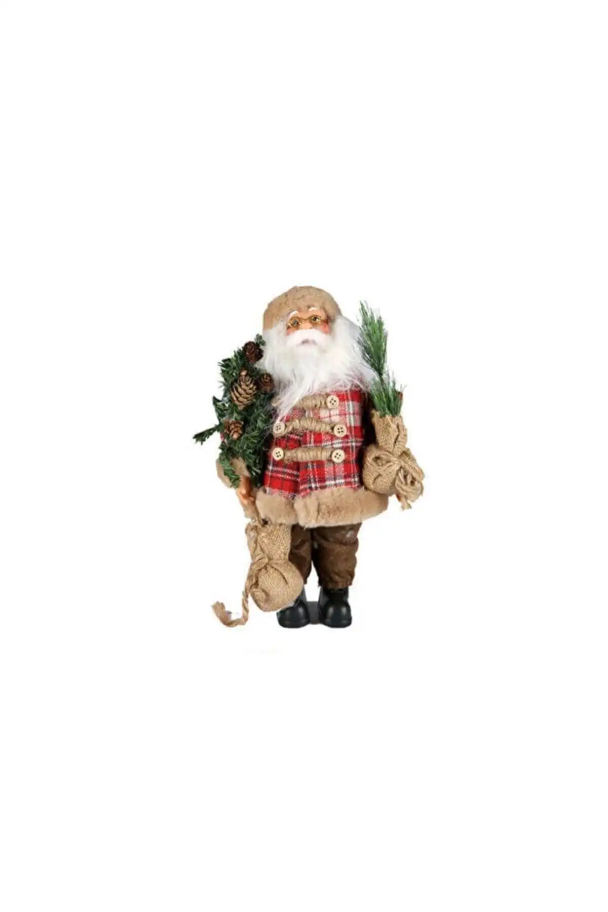 Porland Noel Baba Kırmızı Ekose 40cm: Estetik Ve Kaliteli Bir Seçenek