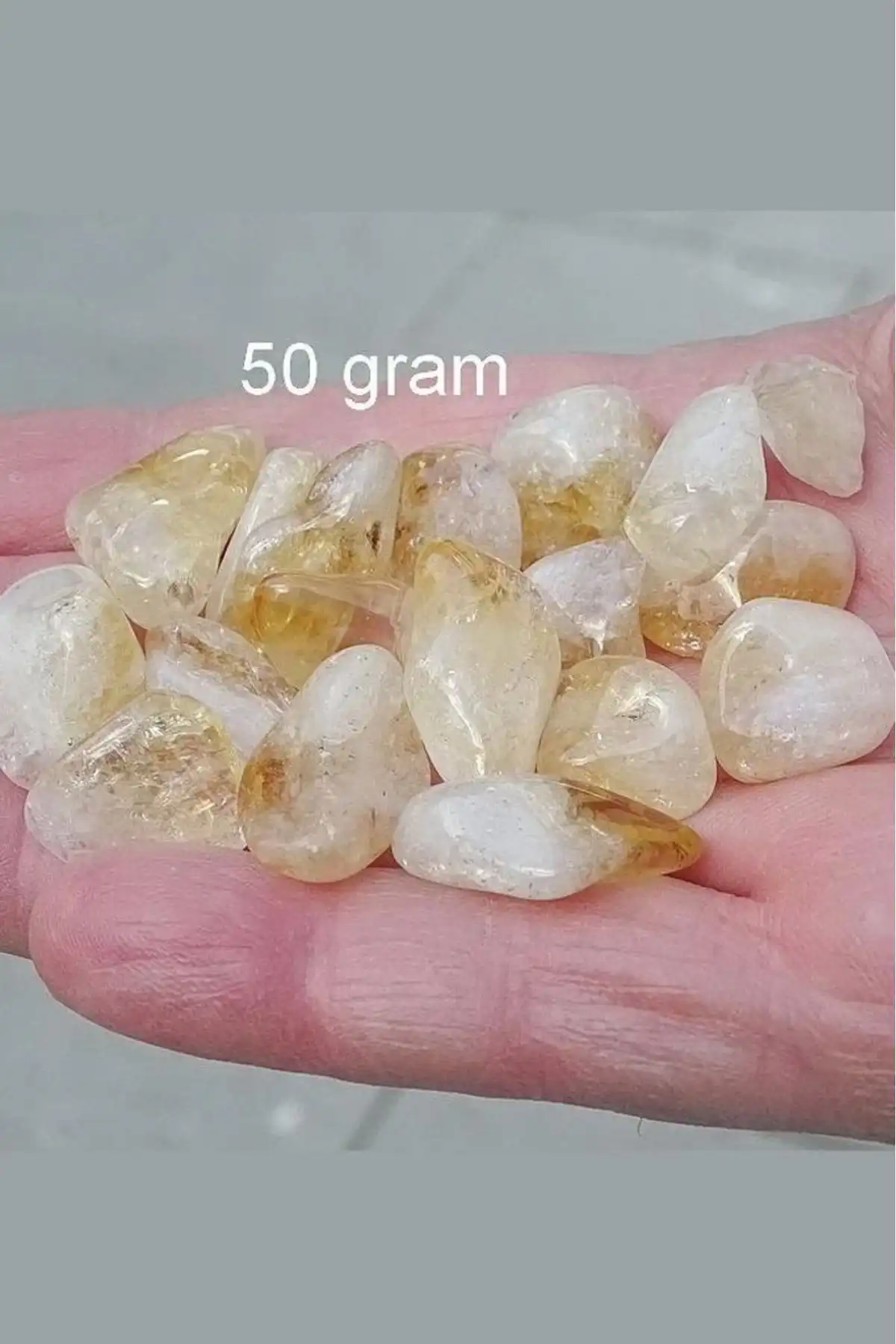Pozitif Doğal Taş Sitrin: 50 Gramlık Dekoratif Parçalar ile Evinize Estetik Katın