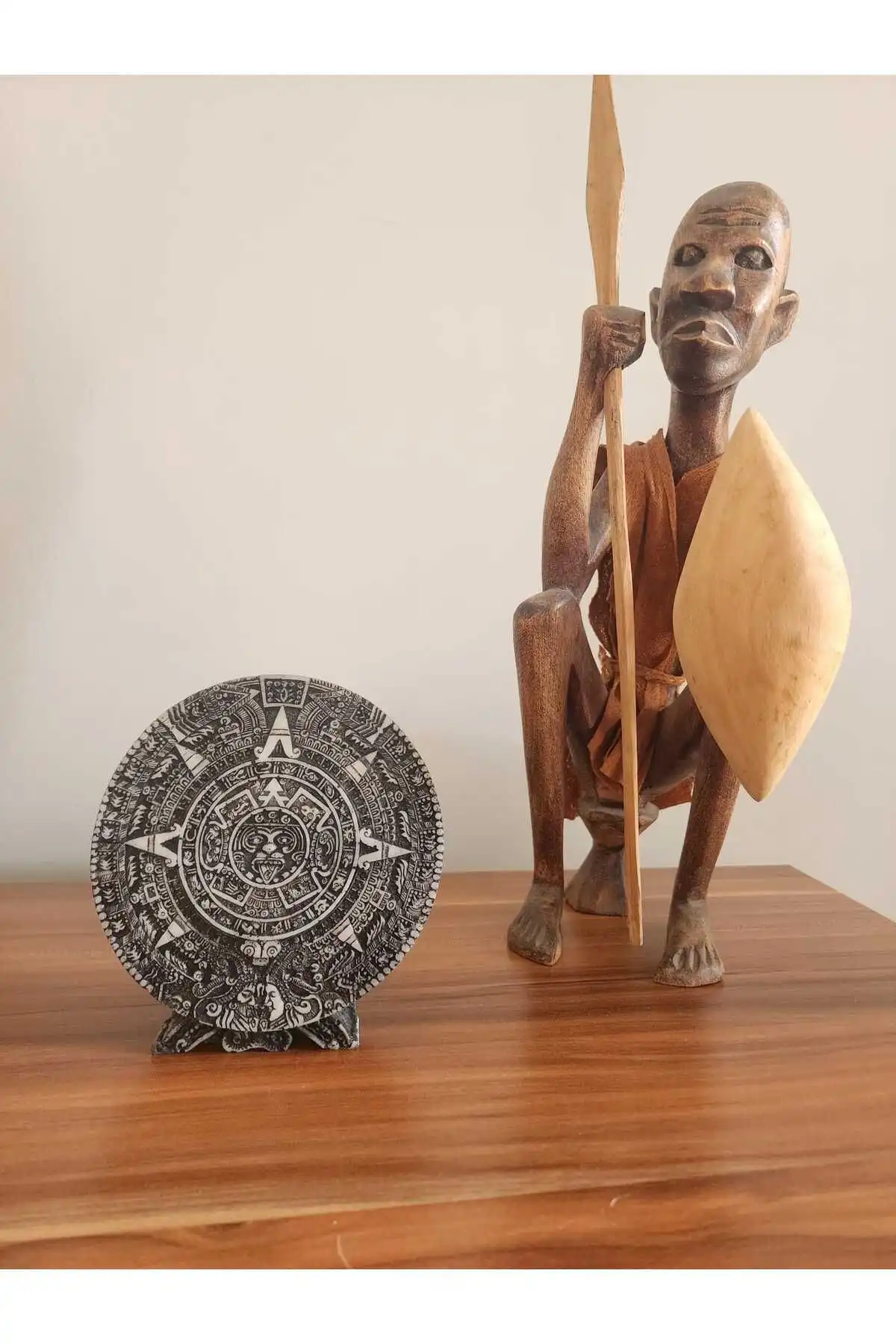 Wotrart Maya Takvımı: El Yapımı Aztek Güneş Takvimi Dekoratif Aksesuarı
