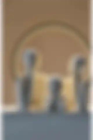 Bohem Üçlü Aile Dekoratif Heykel Obje Biblo 3'lü Set ile Modern Estetik