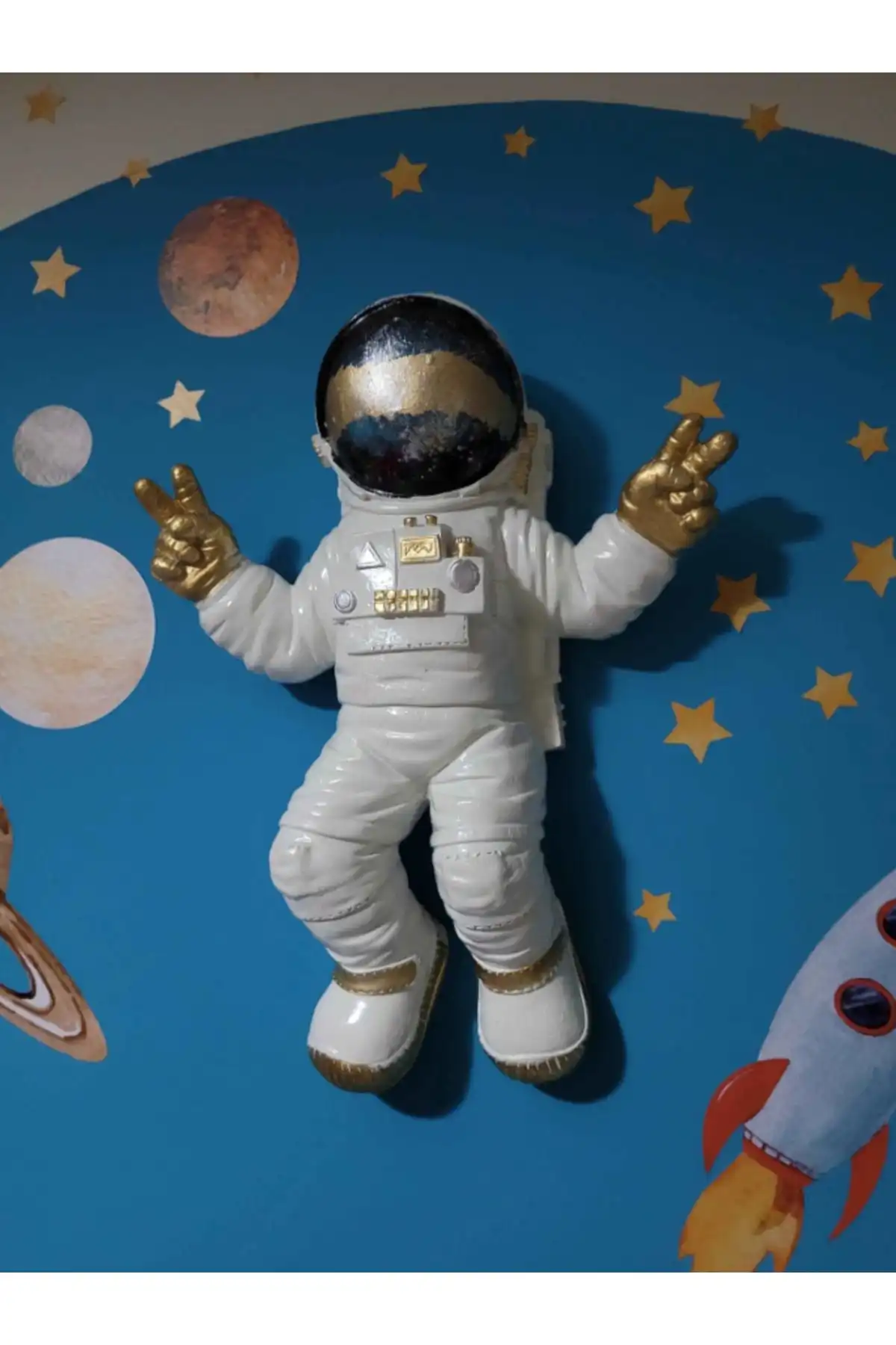 2Adam1Dekor Polyester Astronot Duvar Aksesuarı ile Modern Ev Dekorasyonu