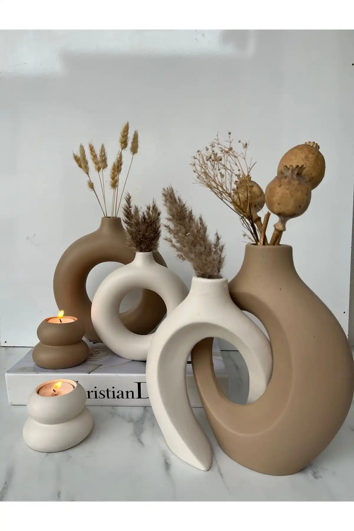 Home Sibel/Ela Tasarım Sevgili Vazo Seti ile Evlerinizi Şıklaştırın