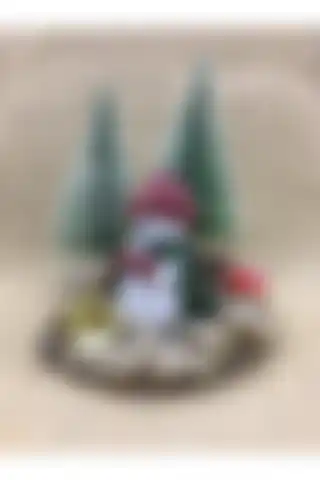 OBİDEV Çam Ağaçlı Kardan Adam Dekoratif Süs ile Şıklığı Yakalayın
