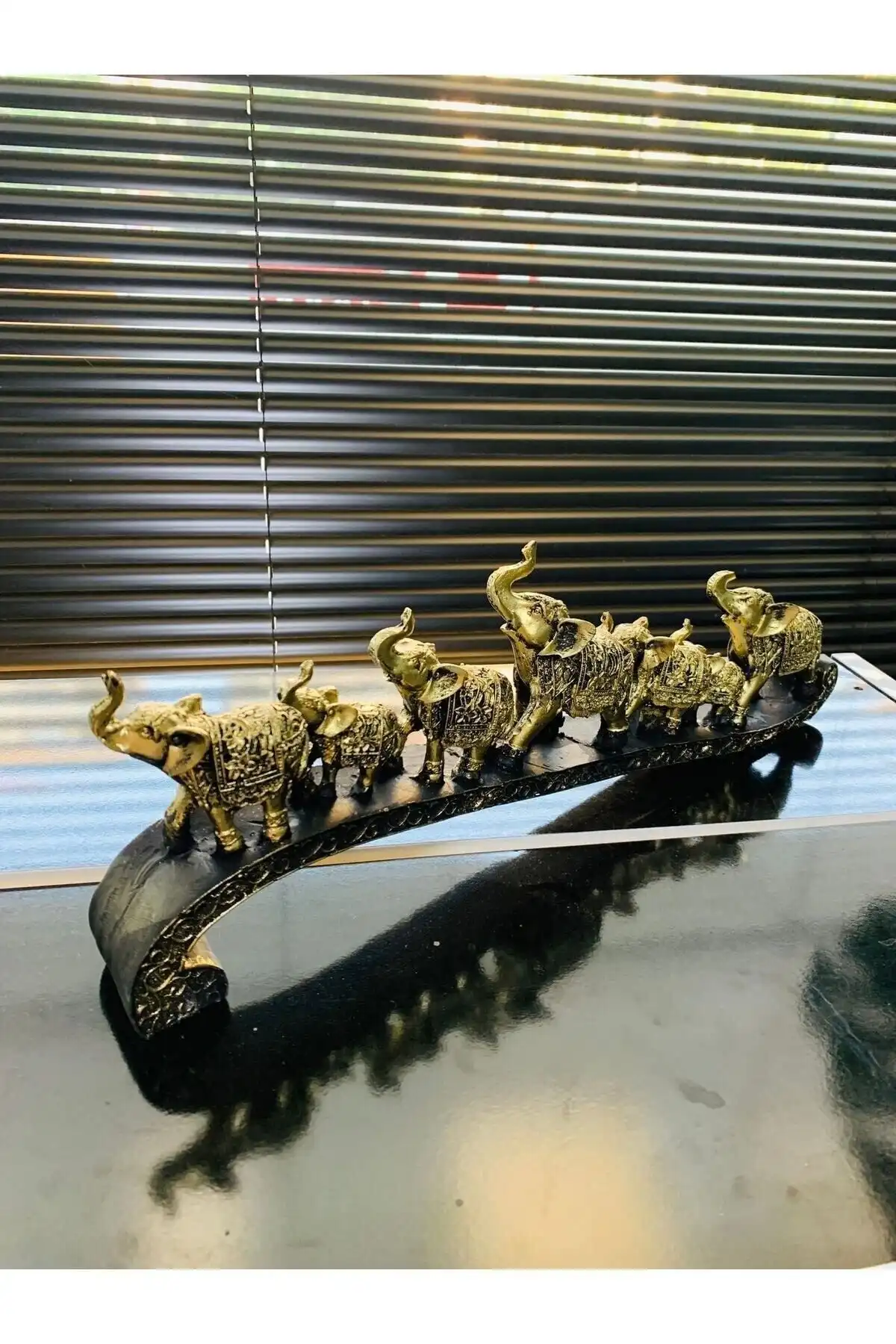 2Adam1Dekor - Modern 7'li Fil Gold Dekoratif Objeyle Evinizi Güzelleştirin