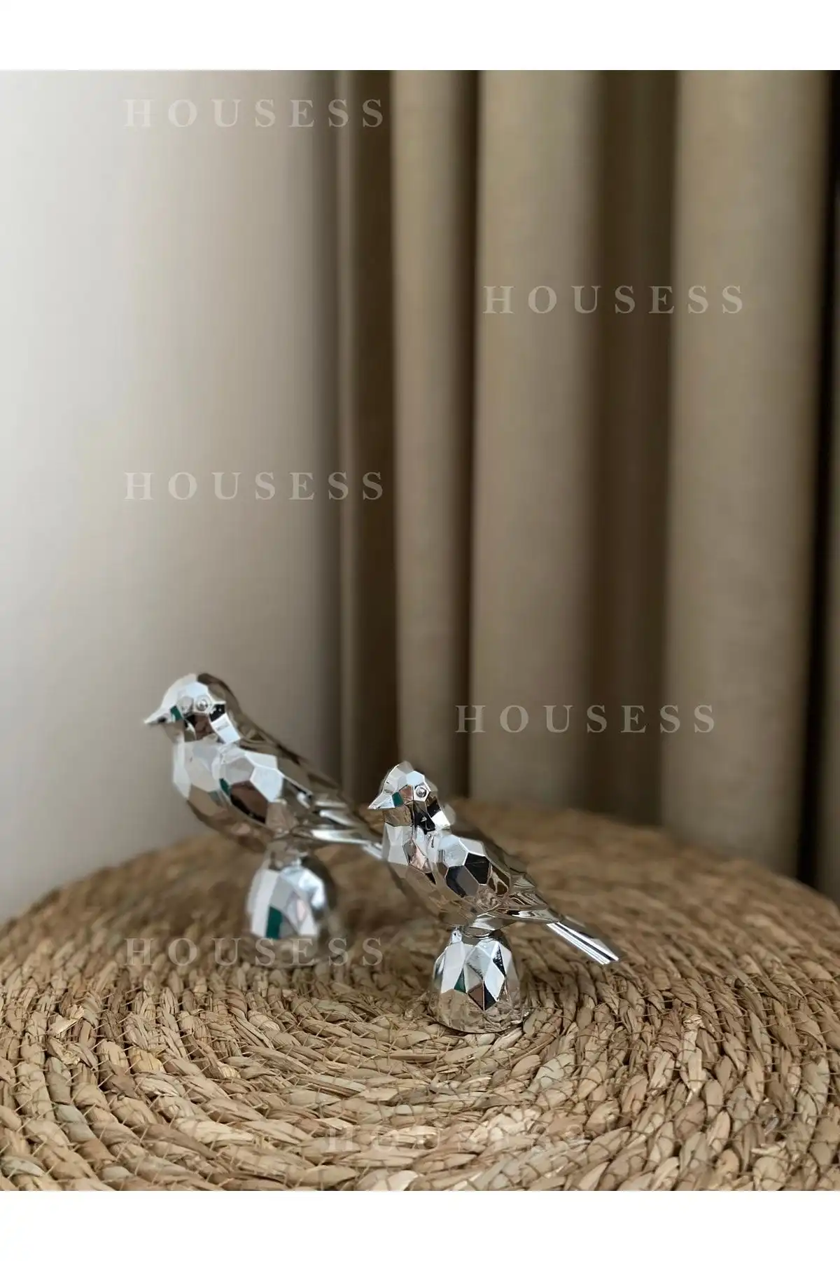 Housess 2'li Kuş Biblo Süs: Modern Tasarım ile Zarafet Sunuyor