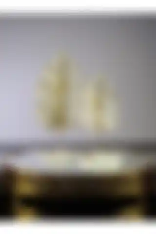 Vip Sanat Dekoratif Masa Süsü Çınar Yaprak 2'li Set: Estetik ve Şıklık