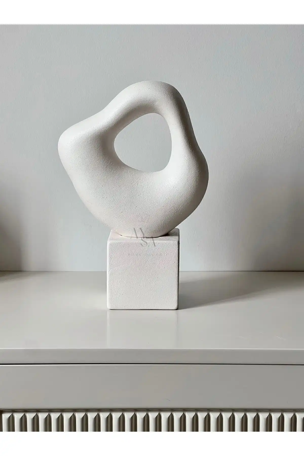AYSA HOME DECOR Asimetrik Heykelcik Vazo Biblo ile Modern Dekorasyon