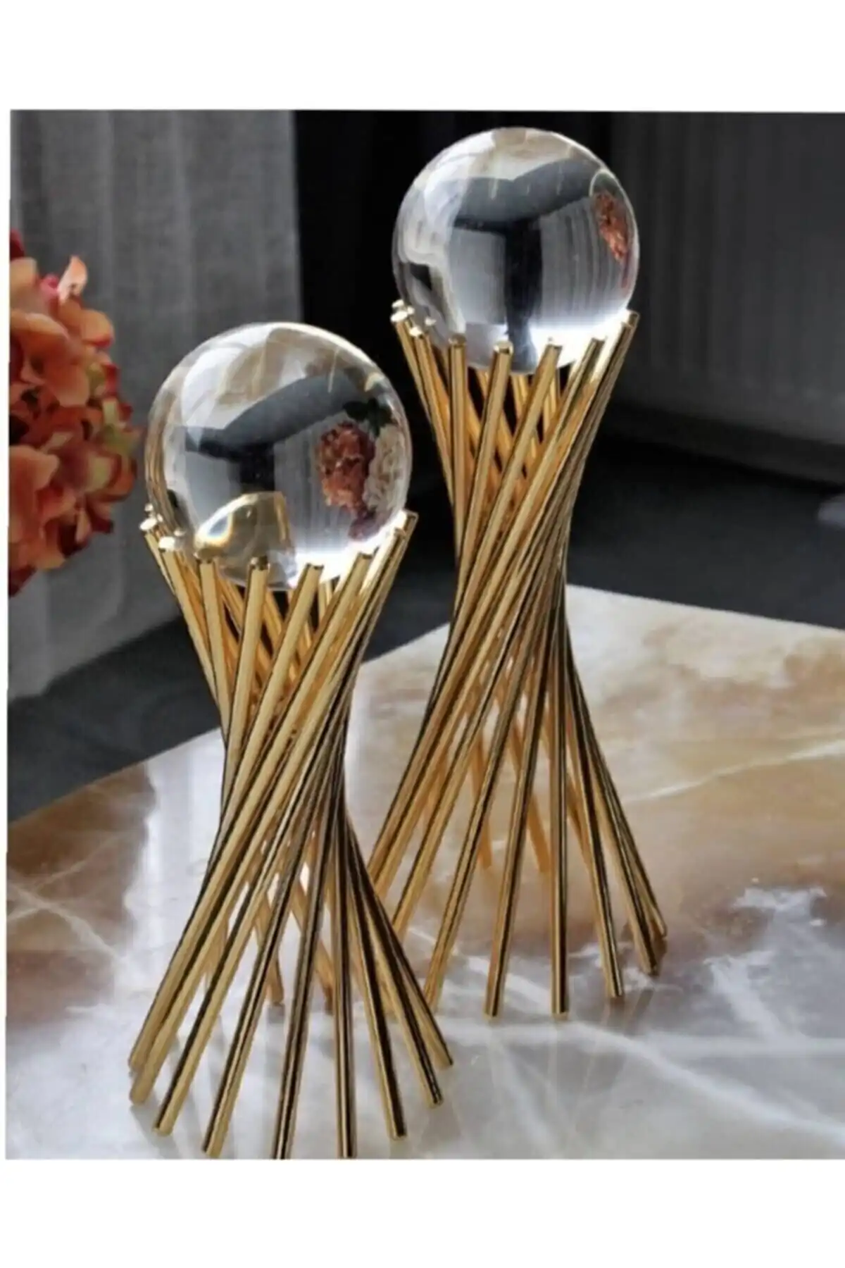 Modern Tasarıma Sahip Altın Burmalı Dekoratif Küre için İpuçları