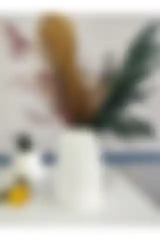 ROLLOR Çizgili Vazo Pampas Vazosu Yapay Çiçek Vazosu Kuru Çiçek Vazosu