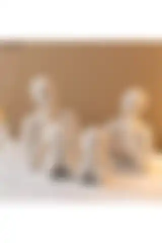 ZENART Minima Art Studio Dekoratif Iki Çocuklu Aile Obje Biblo Heykel Beton