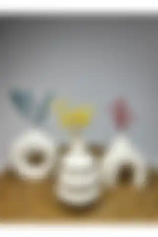 Somiar Minimal Vazo Set 3'lü Bohem Biblo Minyatür 3lü Vazo