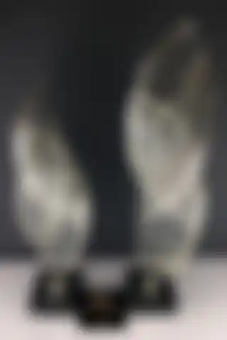 Palpe Gümüş 2'li Metal Dekoratif Obje Biblo Süs Eşya Salon Aksesuar Tv Sehpa Masa Konsol Ofis Salon Dekor